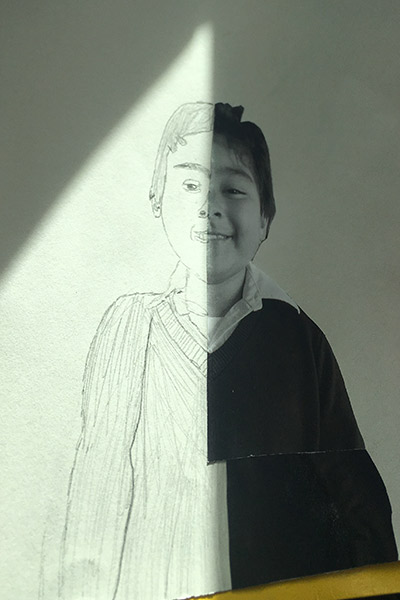 Icon of a face split into two halves symbolizing Adhd